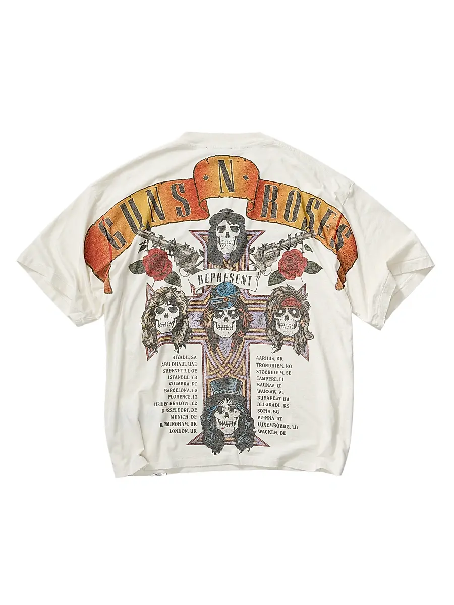 Represent Men's Guns N' Roses Tour Crewneck T-Shirt | Thumbnail 3 Represent Men's Guns N' Roses Tour Crewneck T-Shirt | Thumbnail 3