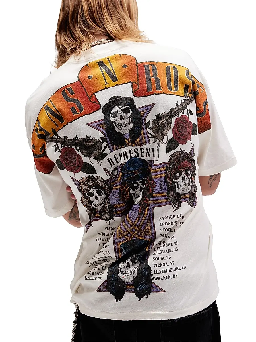 Represent Men's Guns N' Roses Tour Crewneck T-Shirt | Thumbnail 6 Represent Men's Guns N' Roses Tour Crewneck T-Shirt | Thumbnail 6