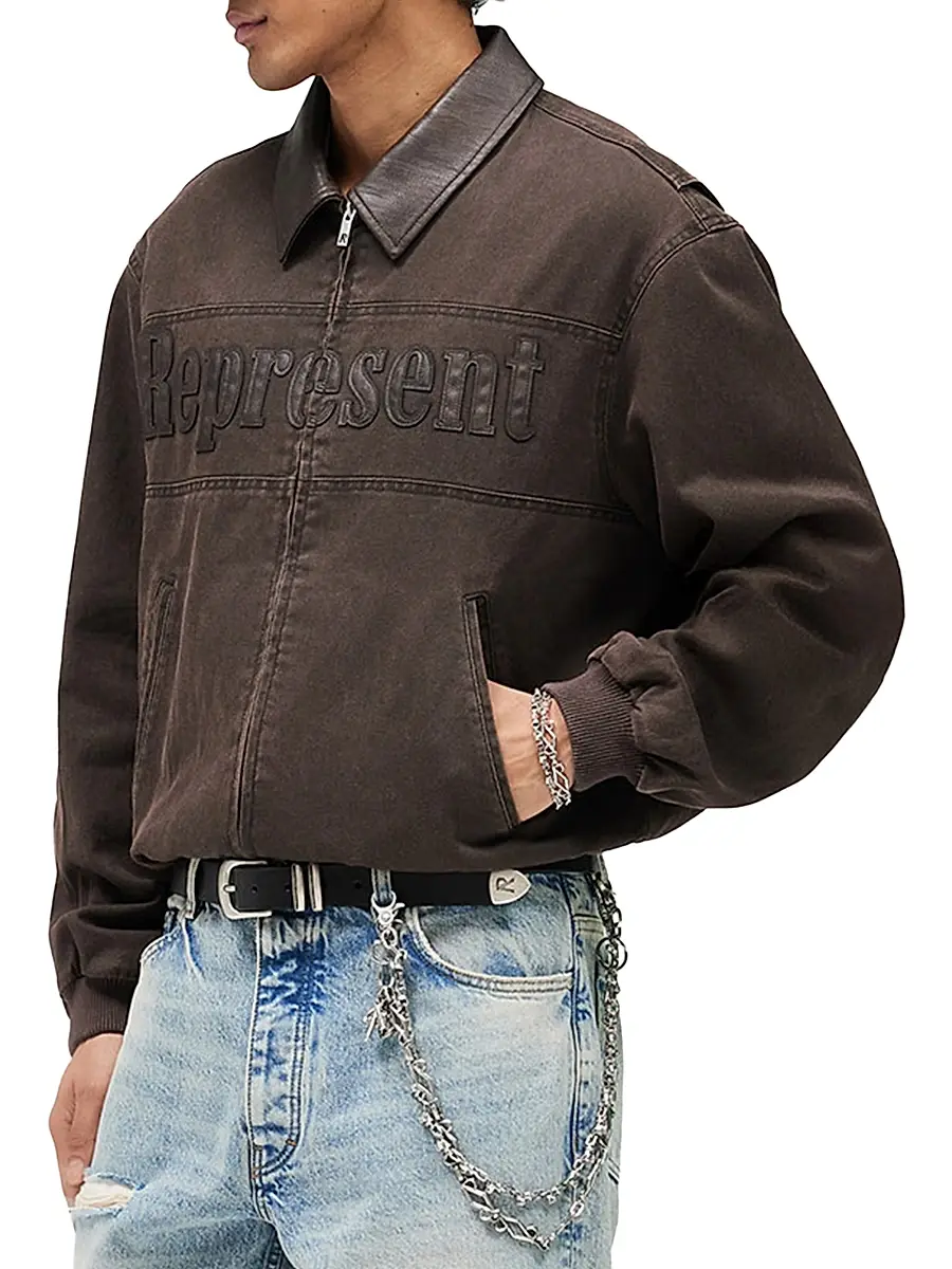 Represent Men's Roscoe Canvas Workwear Bomber Jacket | Thumbnail 4