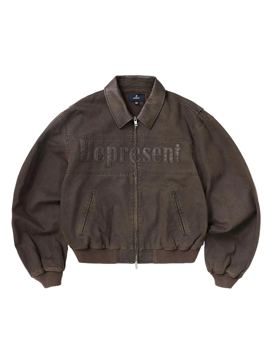 Represent Men's Roscoe Canvas Workwear Bomber Jacket
