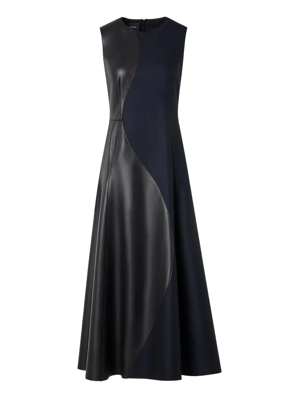 Women's Mixed Media Patchwork Midi-Dress Women's Mixed Media Patchwork Midi-Dress