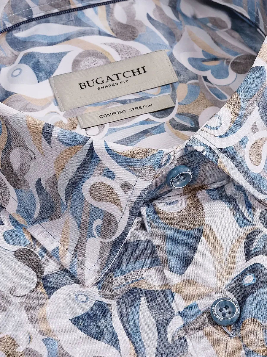 Bugatchi Men's Orson Abstract Paisley Shirt | Thumbnail 5 Bugatchi Men's Orson Abstract Paisley Shirt | Thumbnail 5