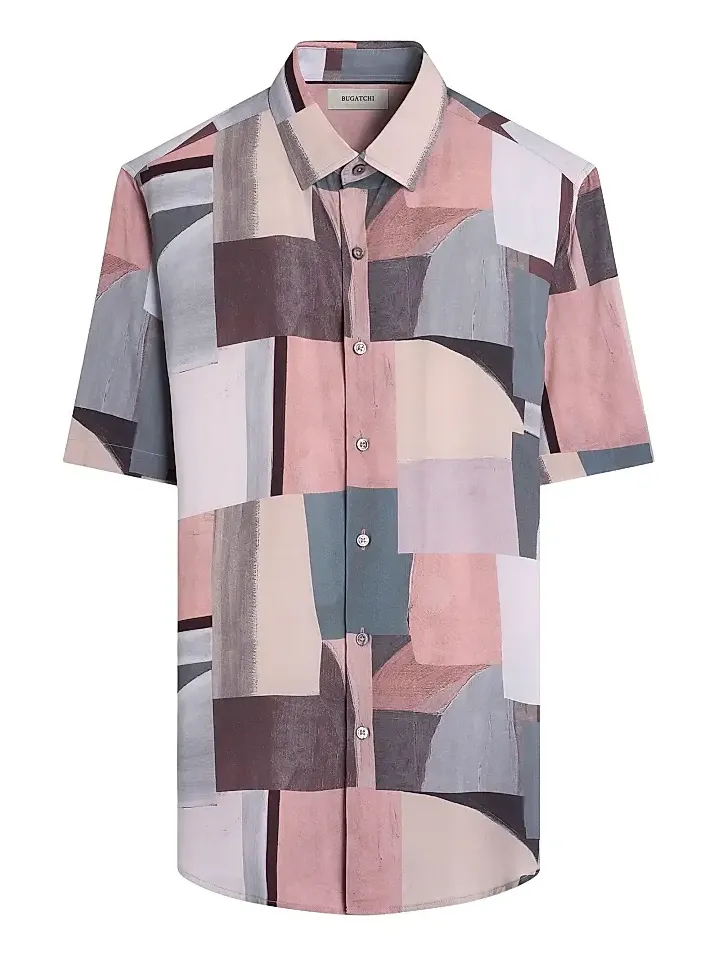 Men's Orson Abstract-Print Button-Front Shirt Men's Orson Abstract-Print Button-Front Shirt