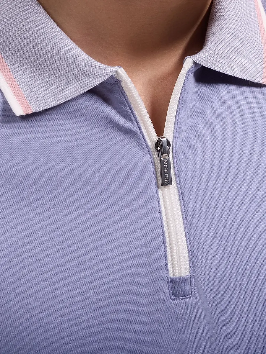 Bugatchi Men's Cotton Quarter-Zip Polo Shirt | Thumbnail 5 Bugatchi Men's Cotton Quarter-Zip Polo Shirt | Thumbnail 5