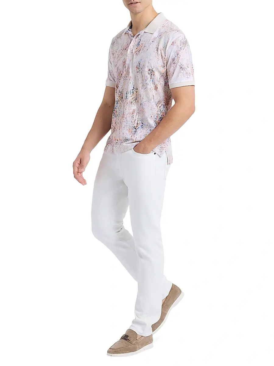 Robert Graham Men's Ryton Printed Cotton Polo Shirt | Thumbnail 2