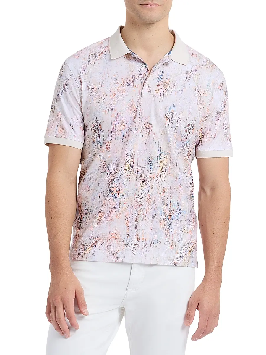 Robert Graham Men's Ryton Printed Cotton Polo Shirt | Thumbnail 3