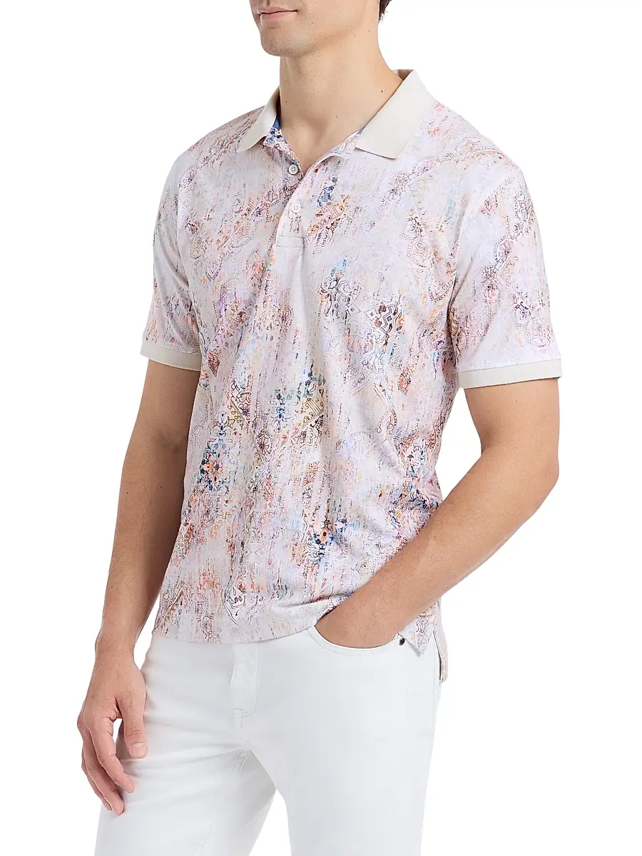 Robert Graham Men's Ryton Printed Cotton Polo Shirt | Thumbnail 4
