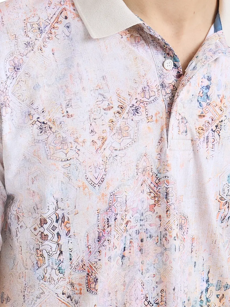 Robert Graham Men's Ryton Printed Cotton Polo Shirt | Thumbnail 6