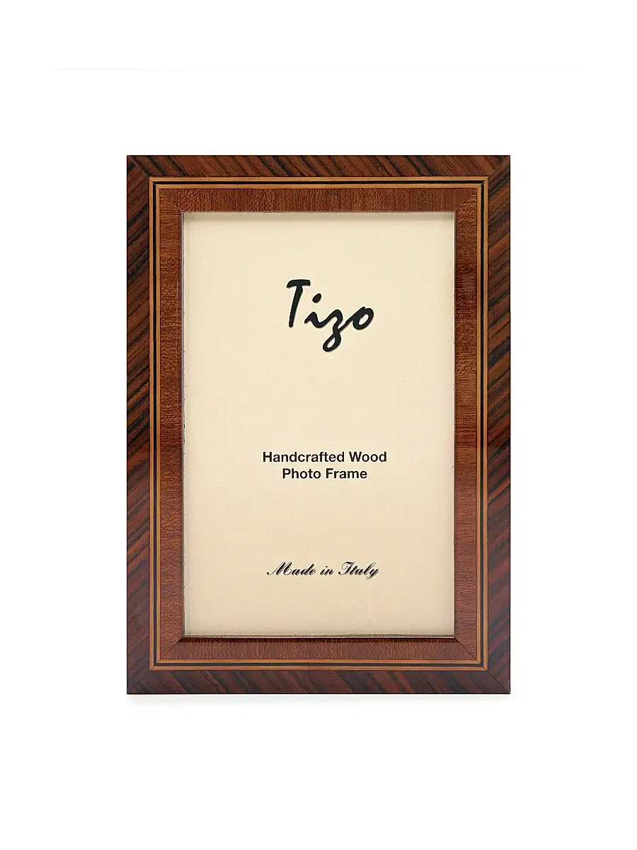 Tizo Inlaid Wood Frame - Brown - Size 8 x 10 | Image 1 Tizo Inlaid Wood Frame - Brown - Size 8 x 10 | Image 1