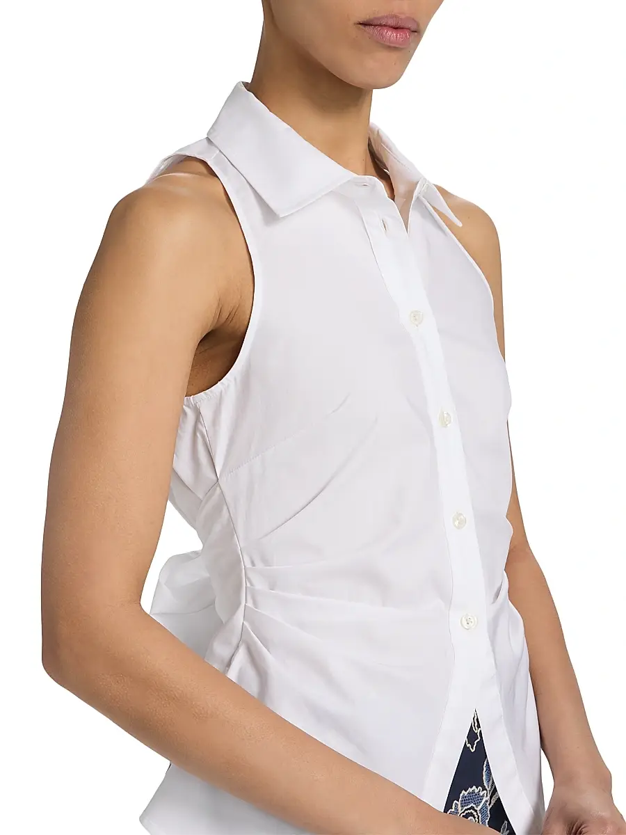 TANYA TAYLOR Women's Hannah Back Bow Top | Thumbnail 6