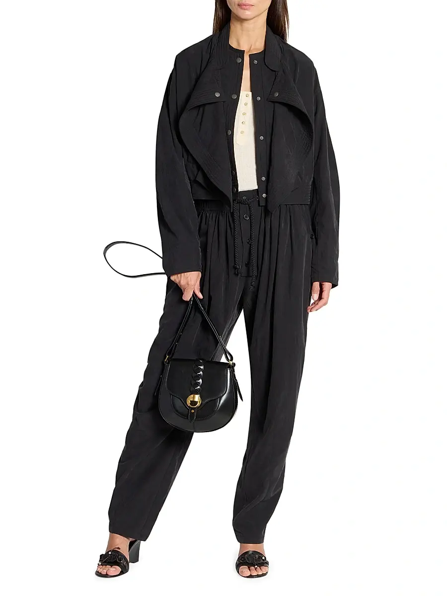 Isabel Marant Women's Tricia Draped Techno Jacket | Thumbnail 2 Isabel Marant Women's Tricia Draped Techno Jacket | Thumbnail 2