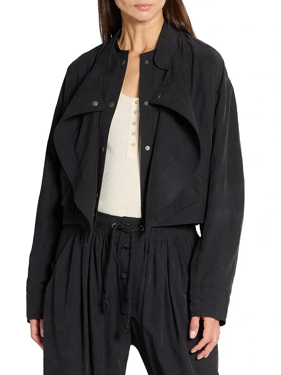 Isabel Marant Women's Tricia Draped Techno Jacket | Thumbnail 3 Isabel Marant Women's Tricia Draped Techno Jacket | Thumbnail 3