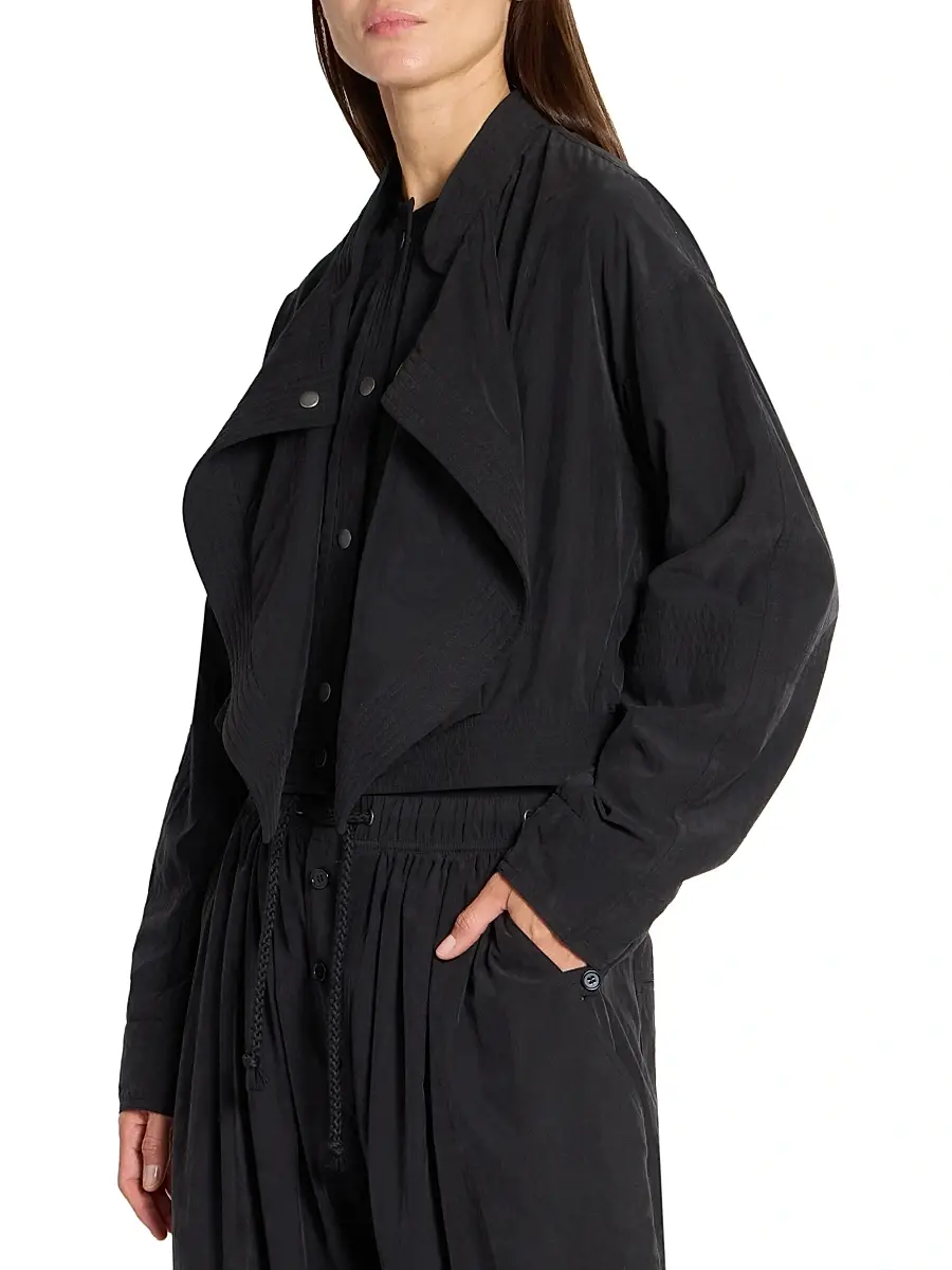 Isabel Marant Women's Tricia Draped Techno Jacket | Thumbnail 4 Isabel Marant Women's Tricia Draped Techno Jacket | Thumbnail 4