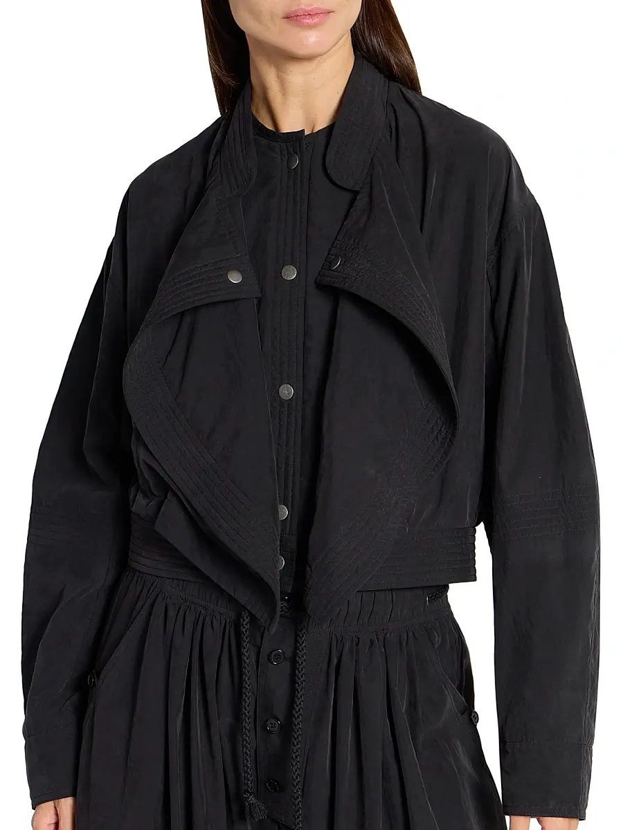 Isabel Marant Women's Tricia Draped Techno Jacket | Thumbnail 6 Isabel Marant Women's Tricia Draped Techno Jacket | Thumbnail 6