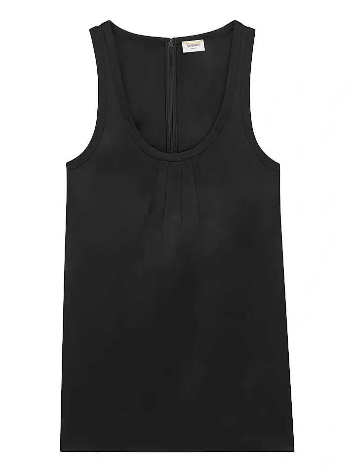 Women's Cassandre Shift Dress in Satin - Noir Women's Cassandre Shift Dress in Satin - Noir