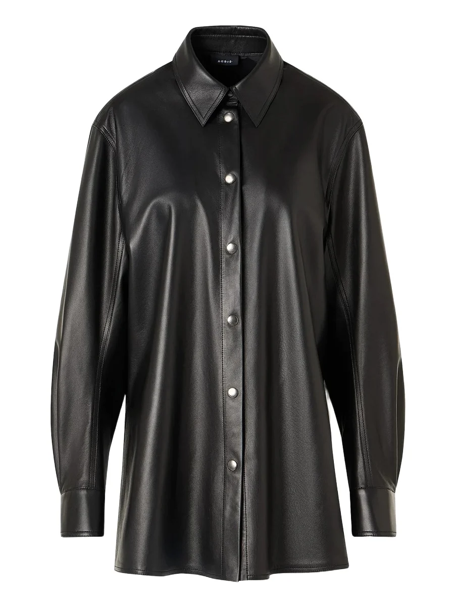 Akris Women's Oversized Leather Shirt