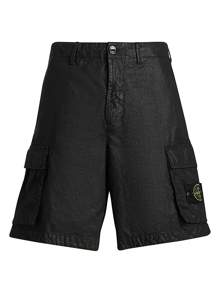 Men's Waxed Cotton Cargo Shorts