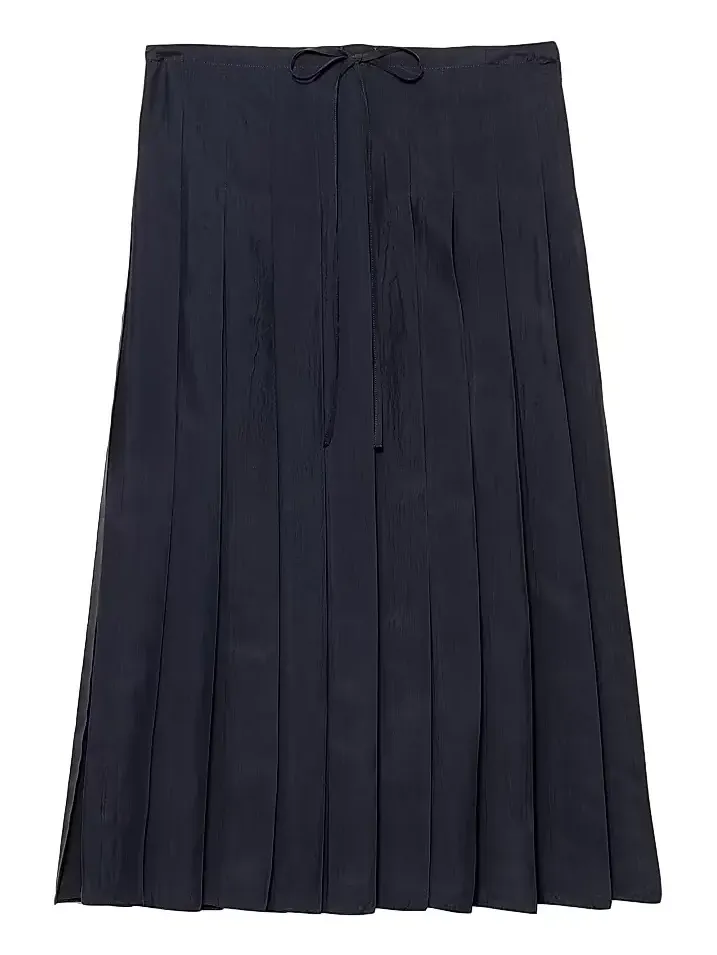 Women's Pleated Silk Midi-Skirt Women's Pleated Silk Midi-Skirt