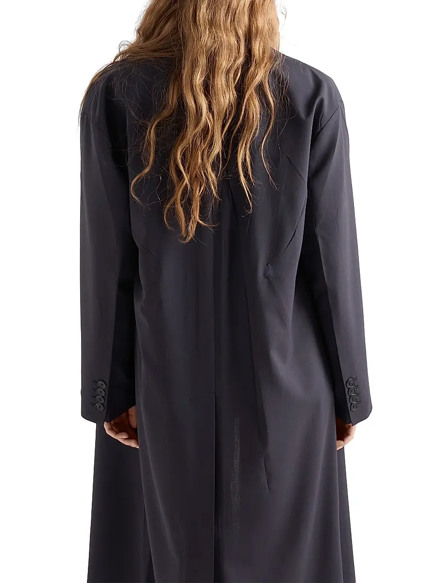 Prada Women's Single-Breasted Light Wool Coat | Thumbnail 4 Prada Women's Single-Breasted Light Wool Coat | Thumbnail 4
