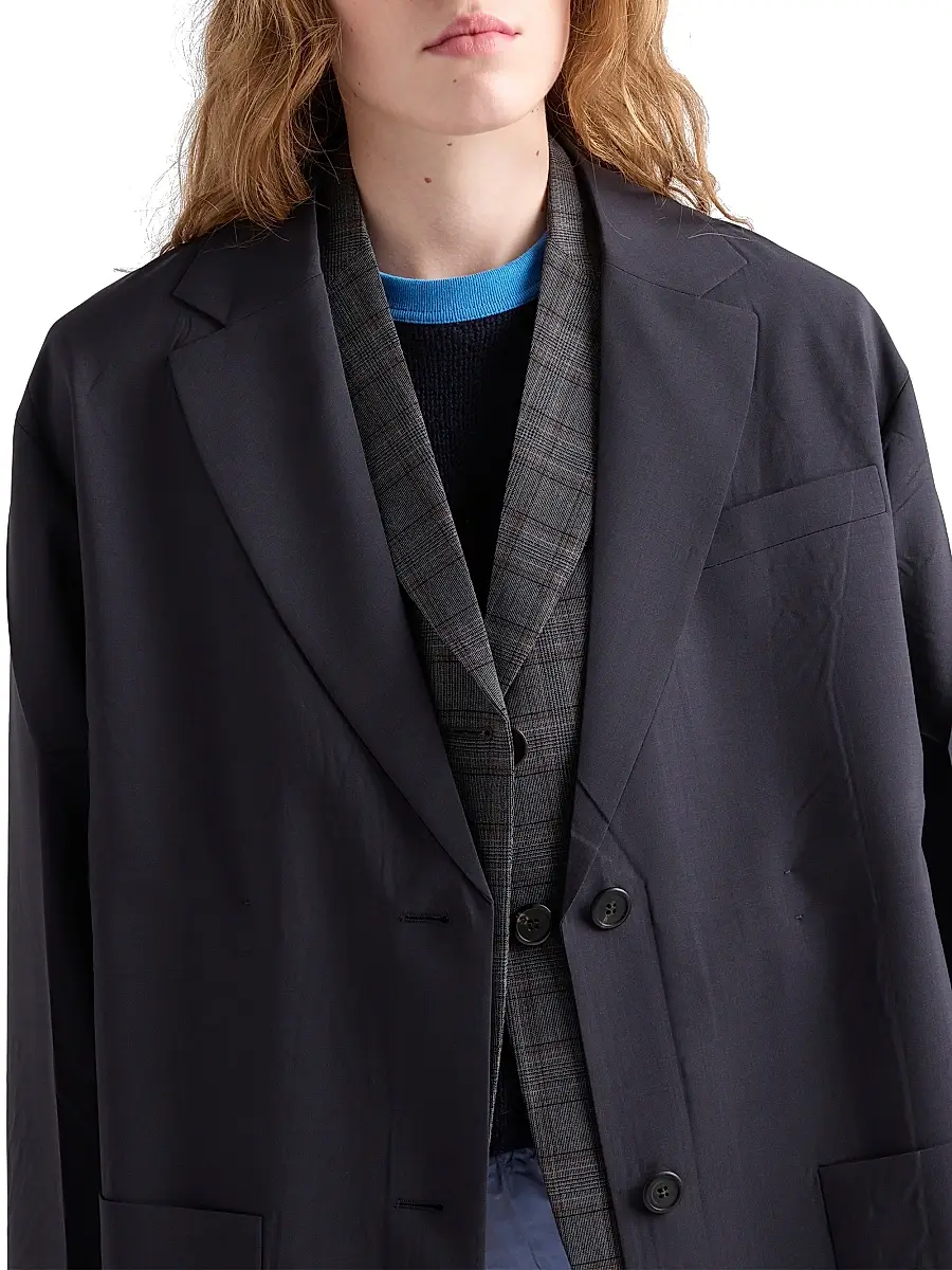 Prada Women's Single-Breasted Light Wool Coat | Thumbnail 5 Prada Women's Single-Breasted Light Wool Coat | Thumbnail 5