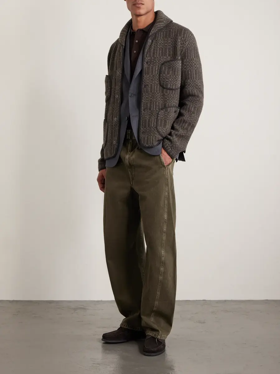 RRL Shawl-Collar Jacquard-Knit Wool and Cashmere-Blend Cardigan - Men | Thumbnail 2 RRL Shawl-Collar Jacquard-Knit Wool and Cashmere-Blend Cardigan - Men | Thumbnail 2