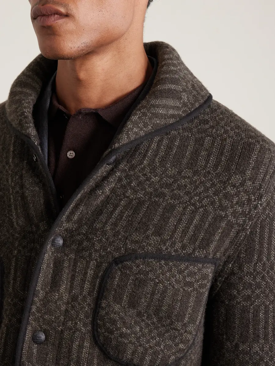 RRL Shawl-Collar Jacquard-Knit Wool and Cashmere-Blend Cardigan - Men | Thumbnail 5 RRL Shawl-Collar Jacquard-Knit Wool and Cashmere-Blend Cardigan - Men | Thumbnail 5