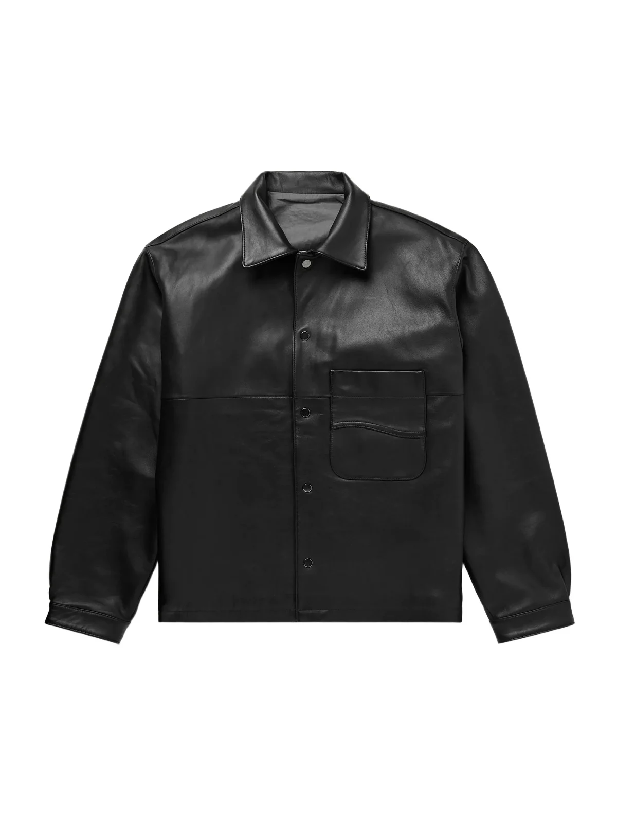 Wave Leather Jacket - Men Wave Leather Jacket - Men