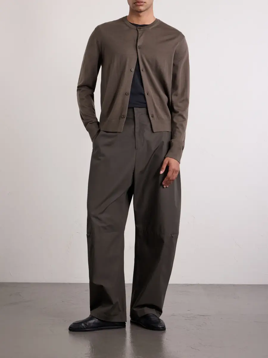 Amomento Barrel-Leg Cotton Trousers - Men | Thumbnail 2