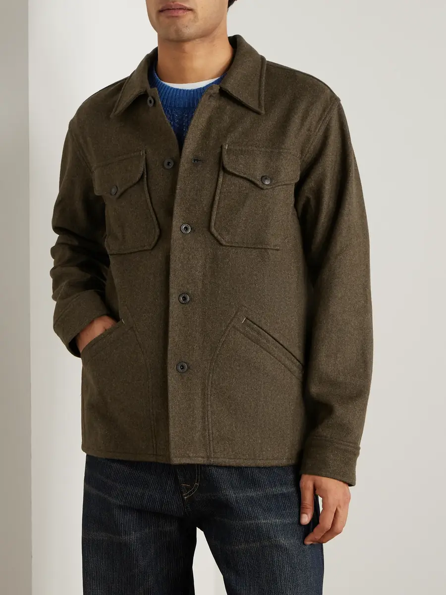 RRL Wool-Blend Felt Overshirt - Men | Thumbnail 3 RRL Wool-Blend Felt Overshirt - Men | Thumbnail 3