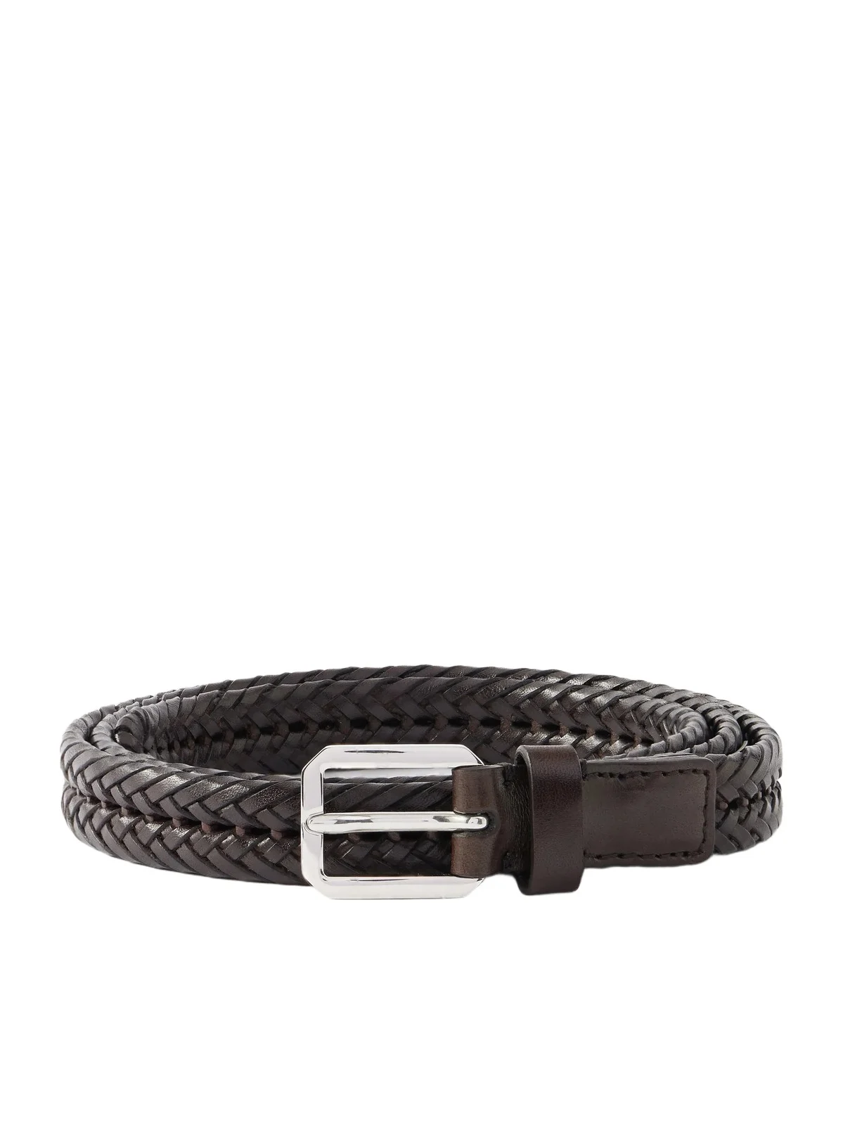 2cm Woven Leather Belt - Men 2cm Woven Leather Belt - Men