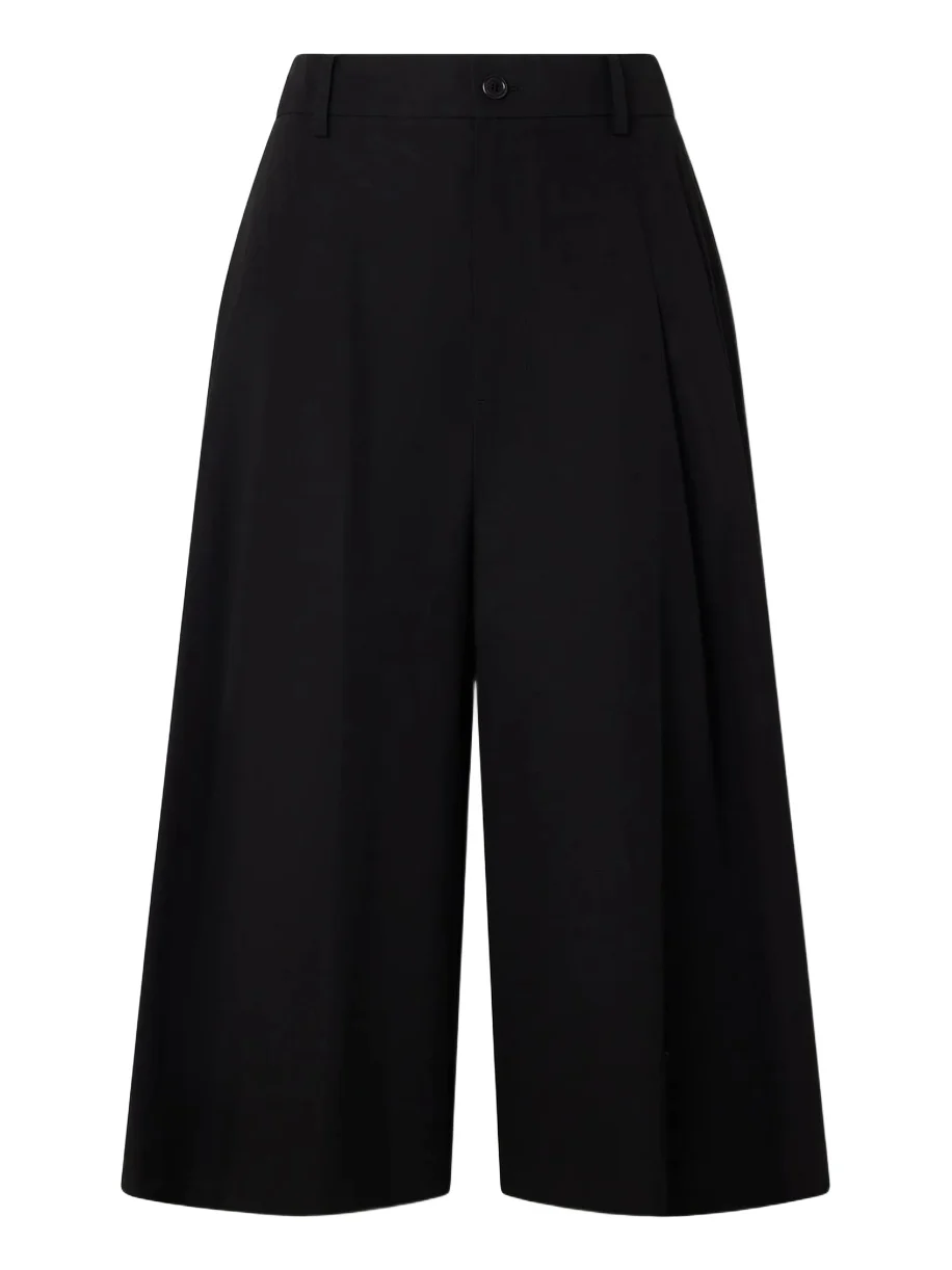 Cotton-Blend Wide-Leg Bermuda Shorts - Men Cotton-Blend Wide-Leg Bermuda Shorts - Men