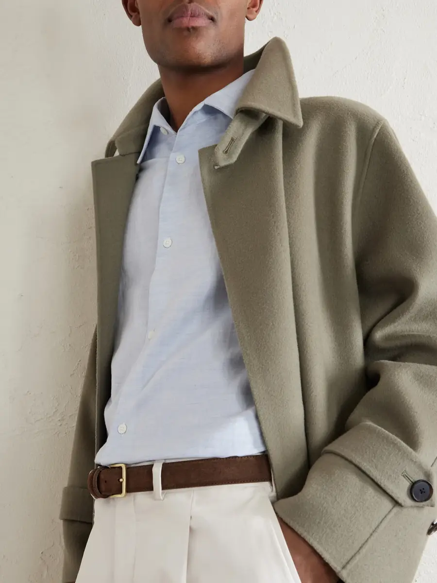 MR P. Cutaway-Collar Cotton, Linen and Cashmere-Blend Shirt - Men | Thumbnail 5 MR P. Cutaway-Collar Cotton, Linen and Cashmere-Blend Shirt - Men | Thumbnail 5