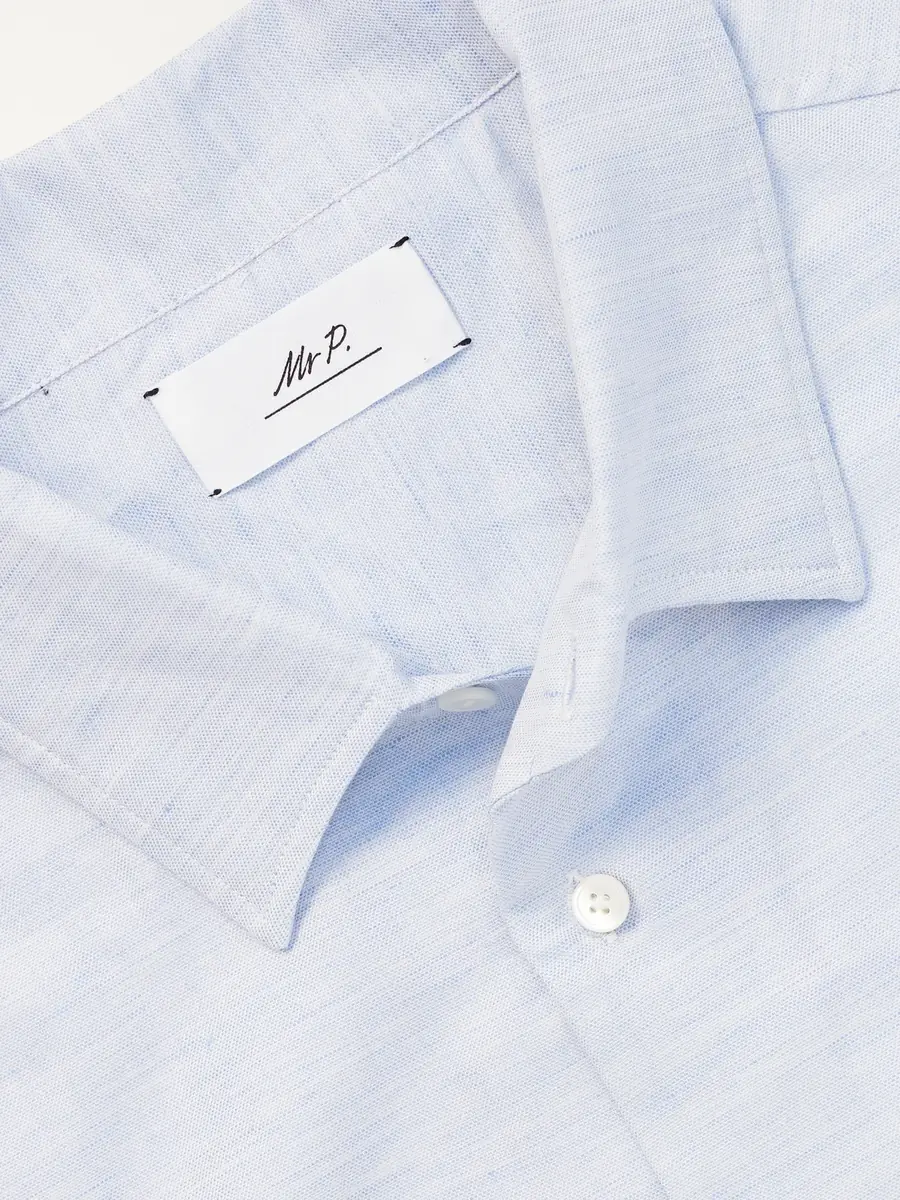 MR P. Cutaway-Collar Cotton, Linen and Cashmere-Blend Shirt - Men | Thumbnail 6 MR P. Cutaway-Collar Cotton, Linen and Cashmere-Blend Shirt - Men | Thumbnail 6