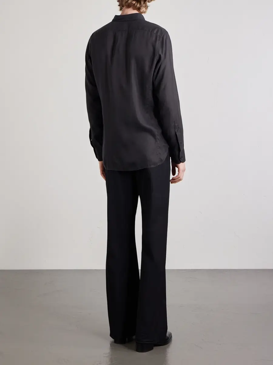 Tom Ford Button-Down Collar Lyocell-Gabardine Shirt - Men | Thumbnail 4