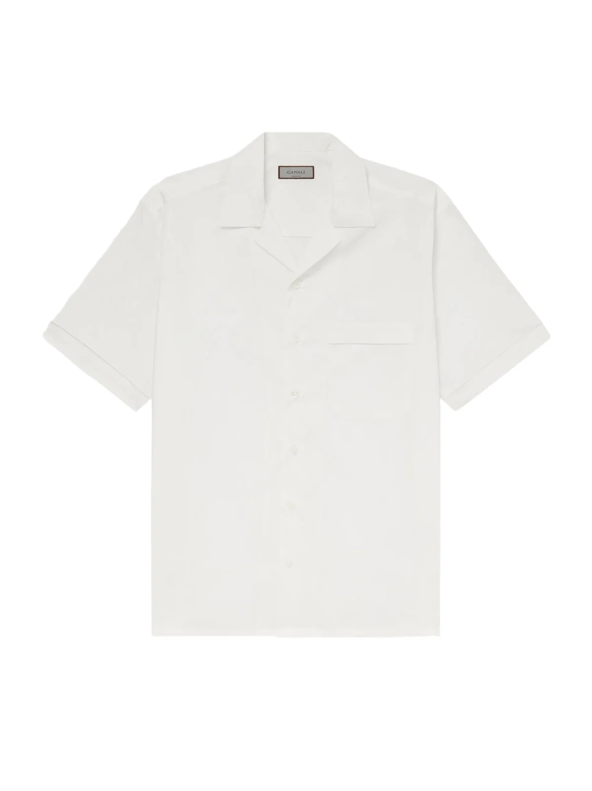 Camp-Collar Cotton Shirt - Men Camp-Collar Cotton Shirt - Men