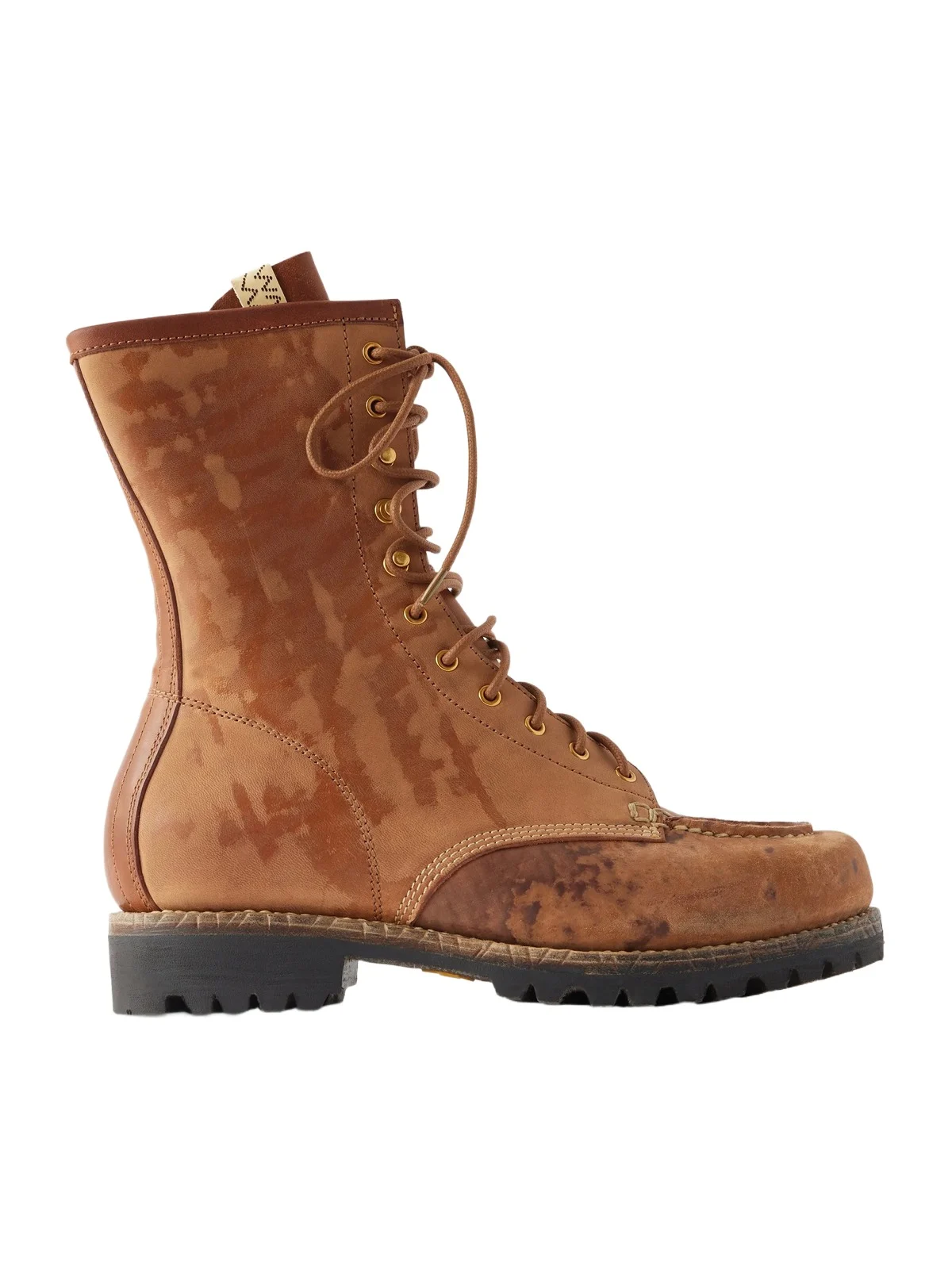 Visvim Hi-Folk Scout Moc Distressed Leather Boots - Men