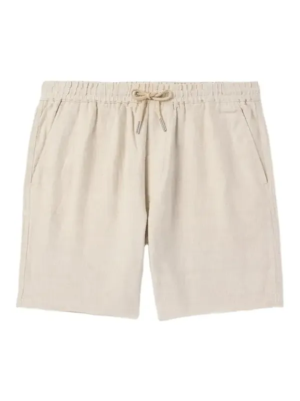 Gregor 1454 Straight-Leg Linen Drawstring Shorts - Men