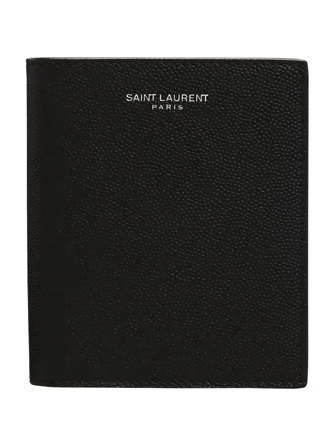 Men's YSL Pebbled Leather Wallet