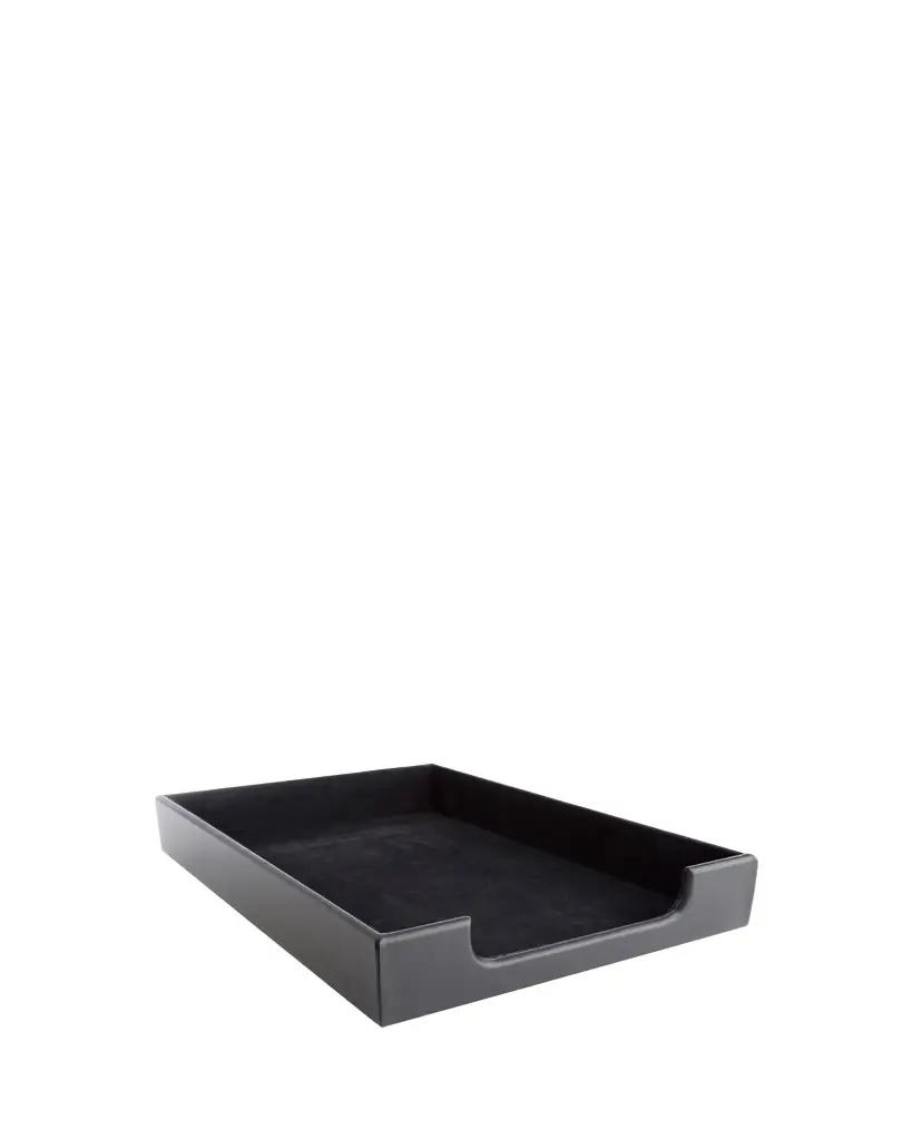 Royce New York Personalized Leather Letter Desk Tray | Image 1 Royce New York Personalized Leather Letter Desk Tray | Image 1