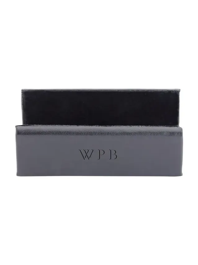 Royce New York Personalized Leather Business Card Display Holder