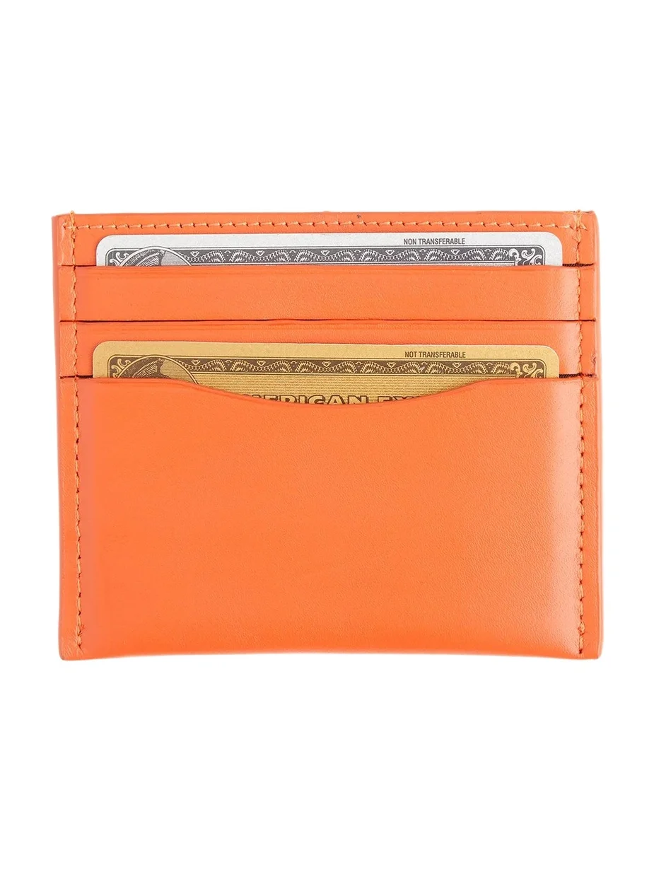 Royce New York Personalized Leather RFID-Blocking Minimalist Card Case
