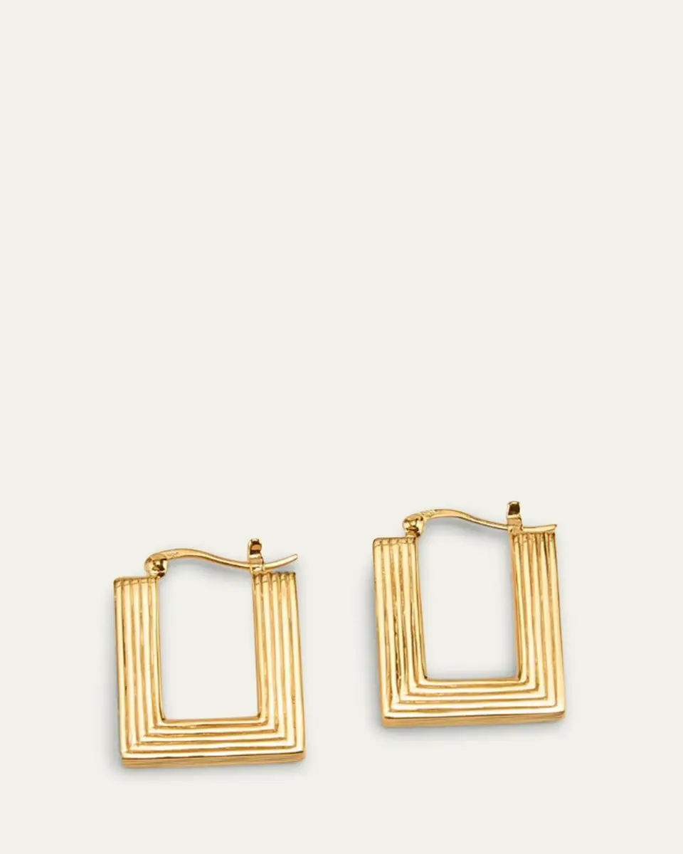 Gwen Beloti Lina Boxy Rectangle Hoop Earrings | Thumbnail 3