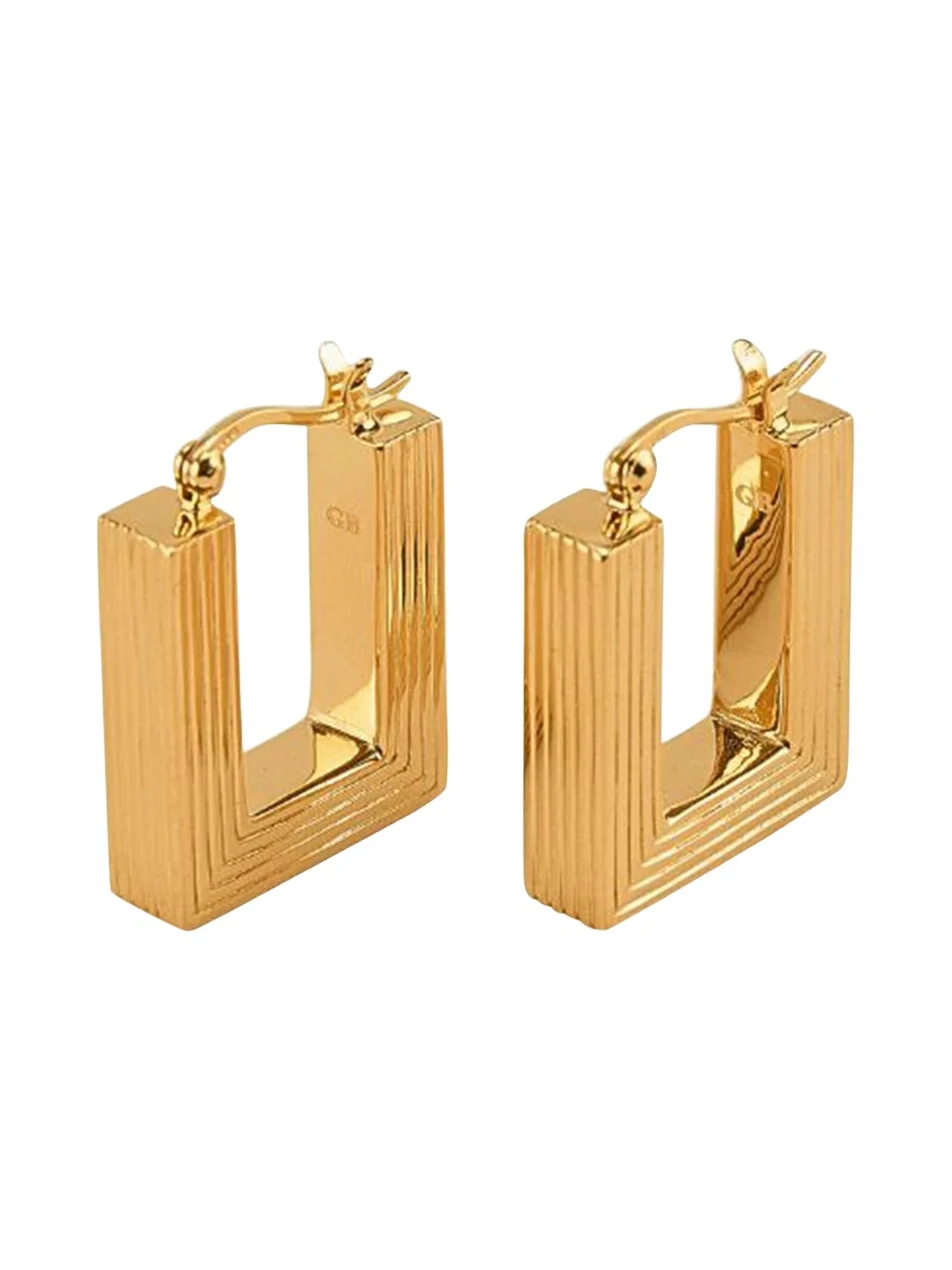 Gwen Beloti Lina Boxy Rectangle Hoop Earrings