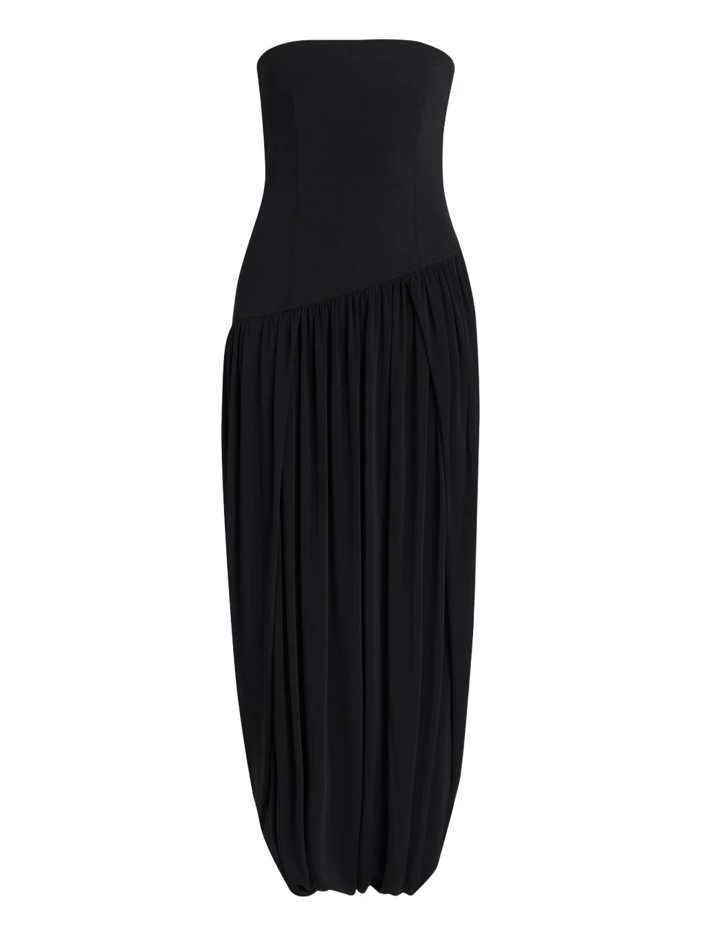 Ferragamo Strapless Drop-Waist Bubble Evening Gown