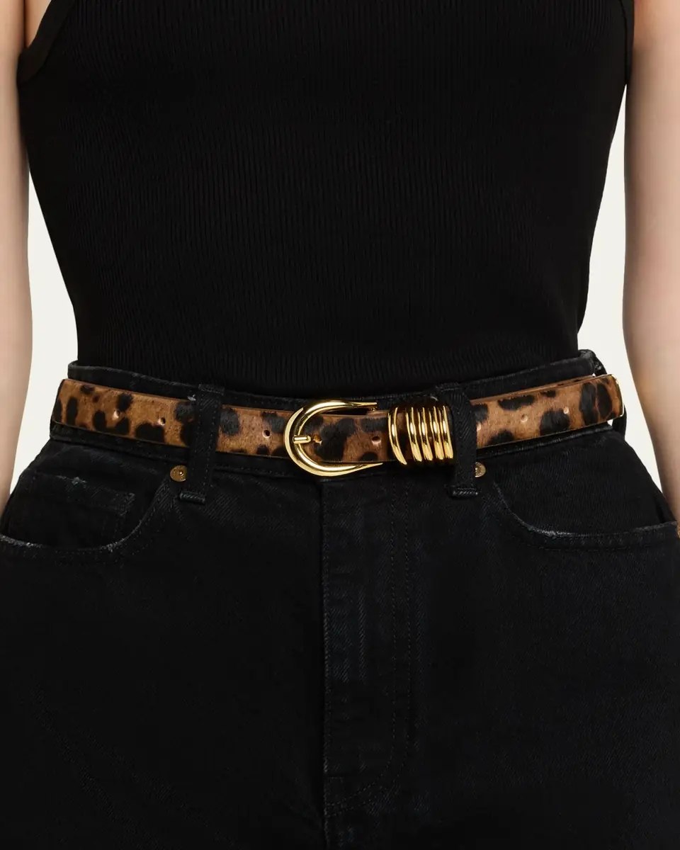 Déhanche Hollyhock Animal-Print Pony Hair Belt | Thumbnail 2