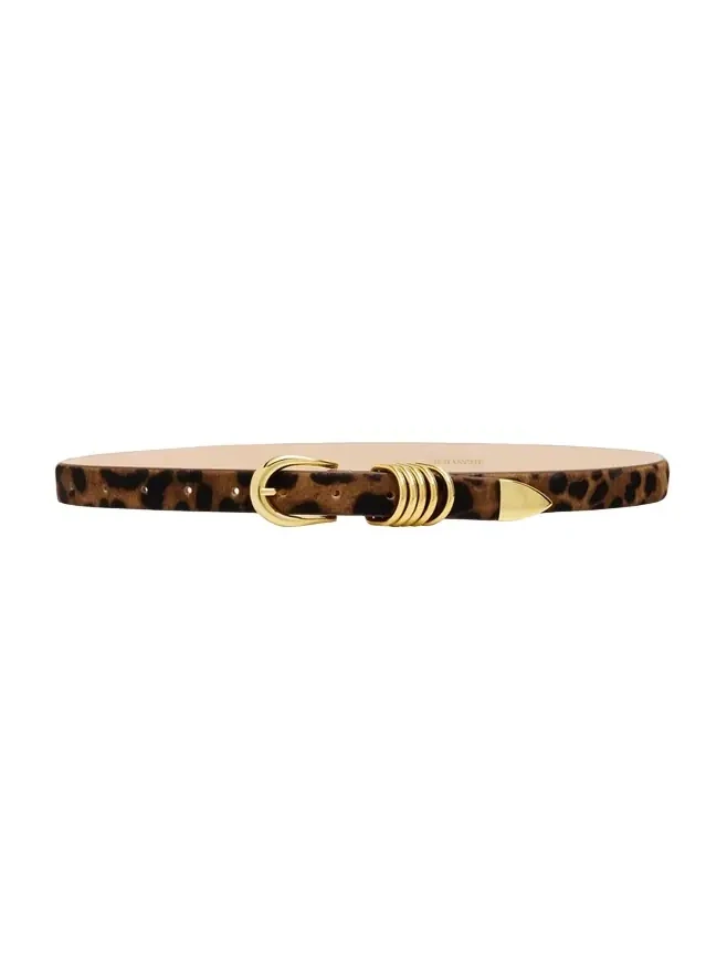 Déhanche Hollyhock Animal-Print Pony Hair Belt