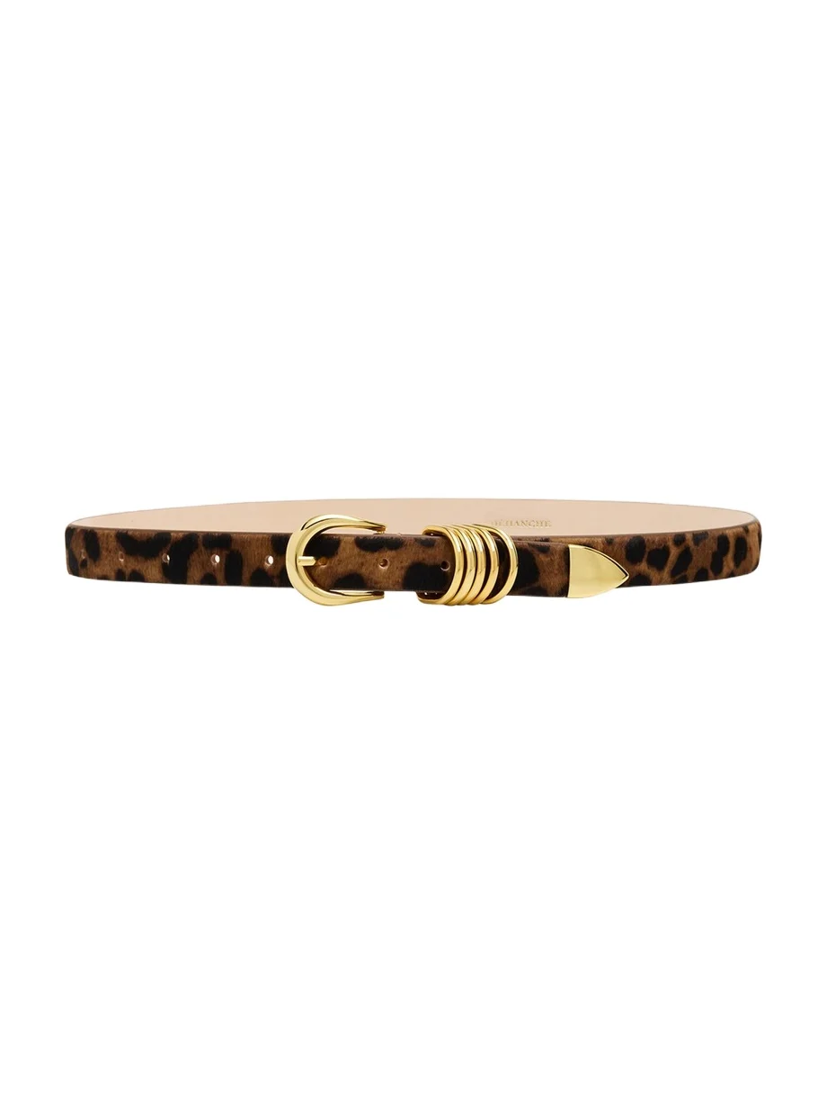 Hollyhock Animal-Print Pony Hair Belt Hollyhock Animal-Print Pony Hair Belt