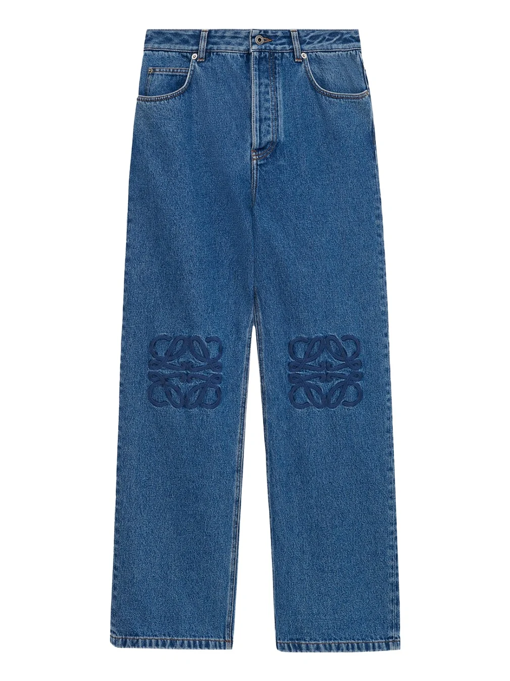 Loewe Men's Anagram Denim Baggy-Fit Jeans