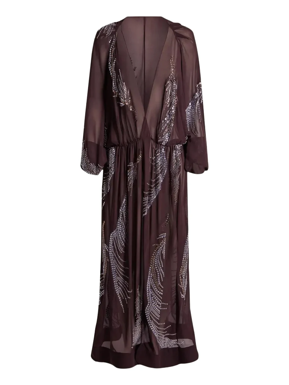 Silas Embellished Feather Midi Dress Silas Embellished Feather Midi Dress