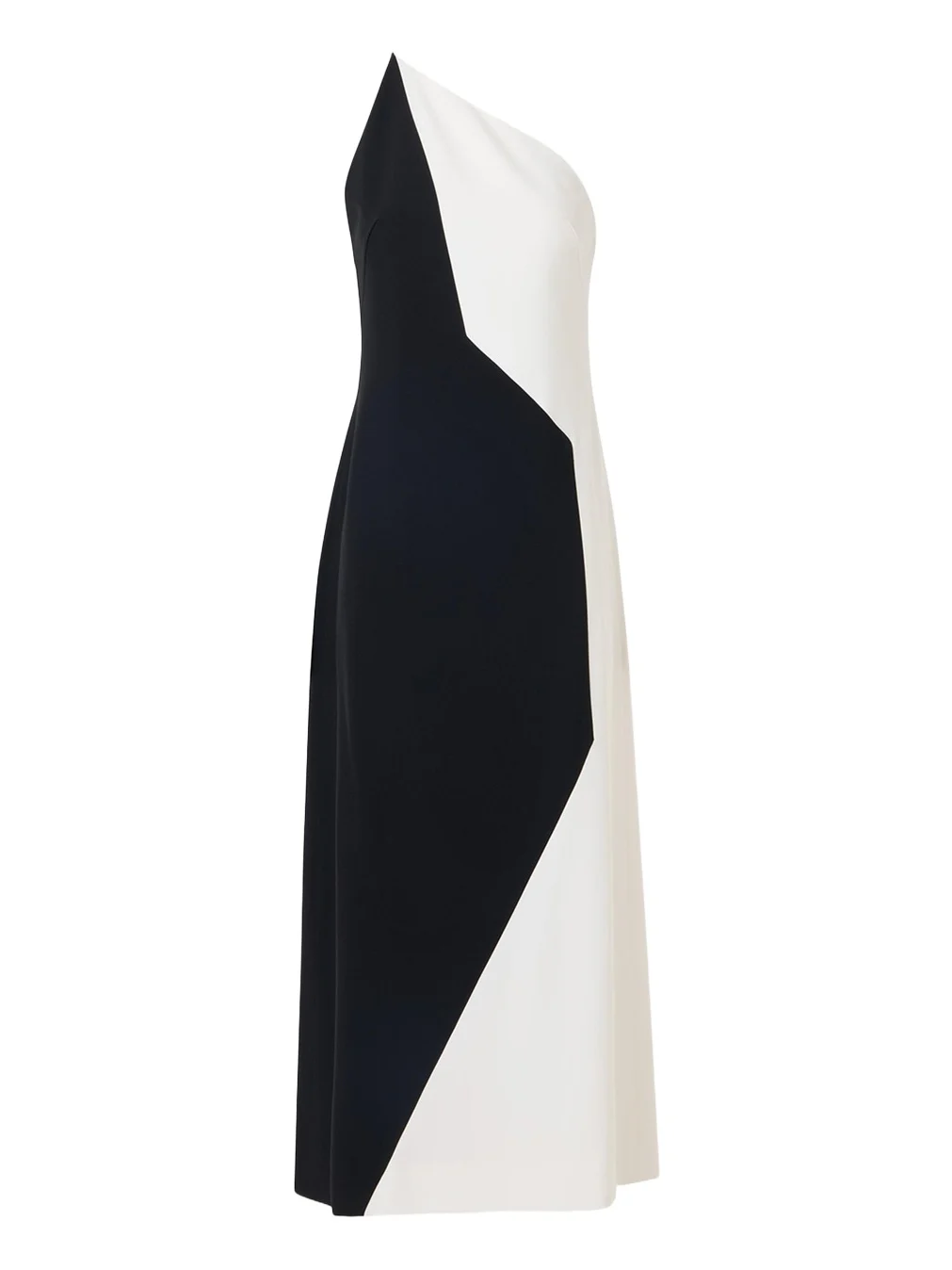 High Plains Patchwork Crepe One-Shoulder Midi Dress High Plains Patchwork Crepe One-Shoulder Midi Dress